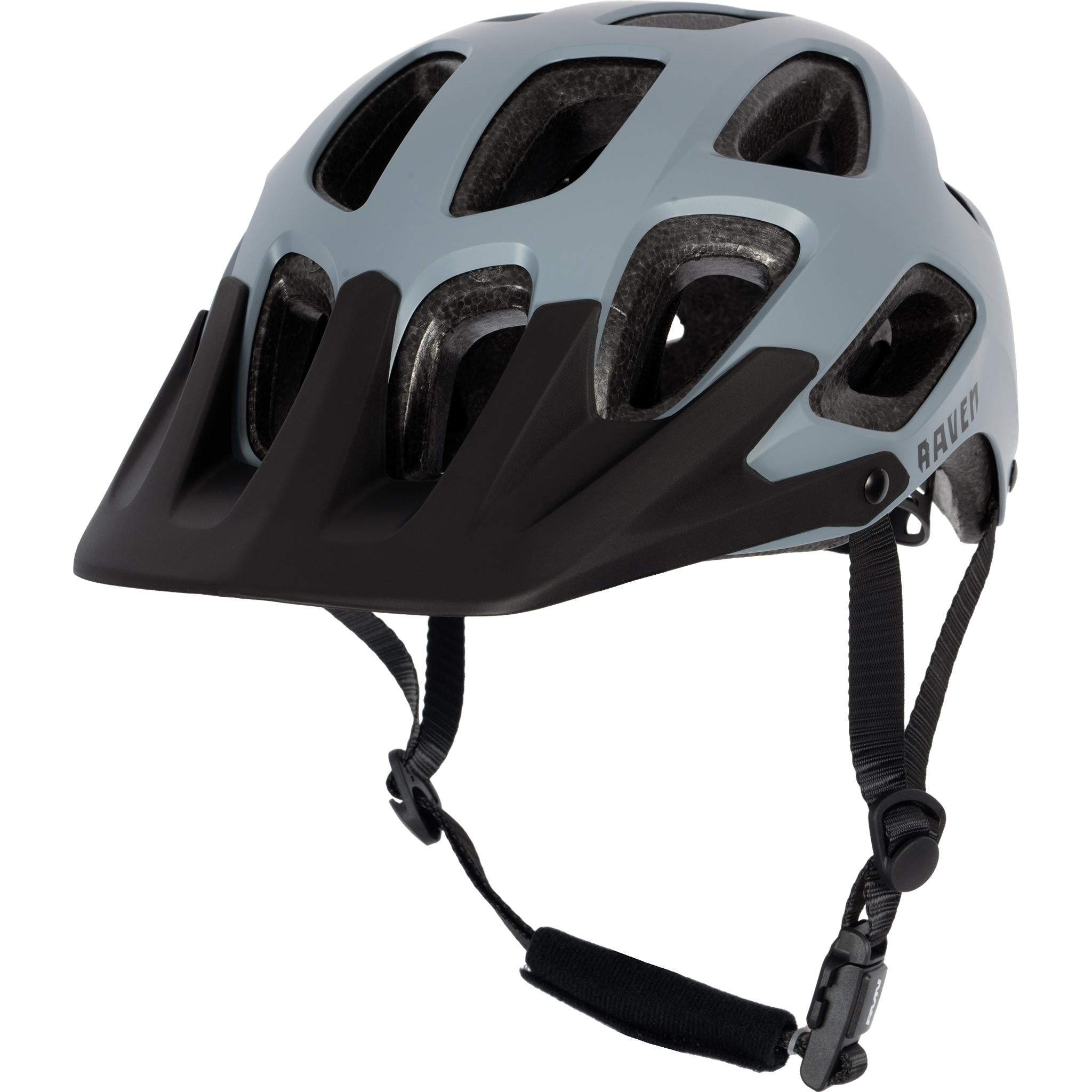 Raven Corvus MTB Helmet with Magnetic Clip Satin Grey – 99 Bikes